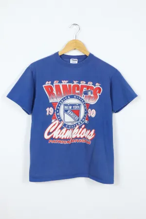 Vintage 1990 New York Rangers Patrick Division Champions Tee