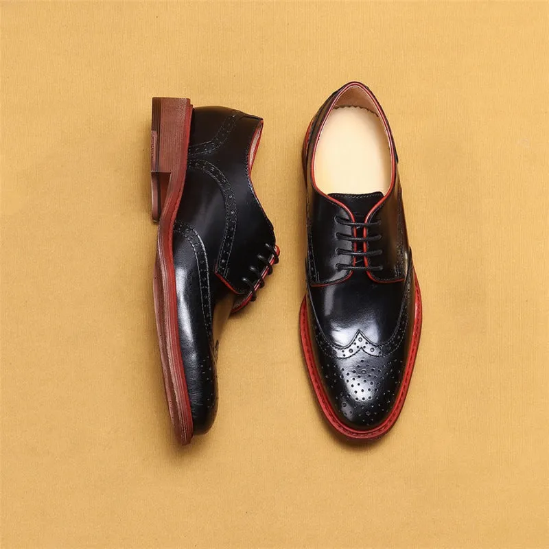 Vintage-Inspired Lace-up Vegan Leather Flat Oxford Shoes