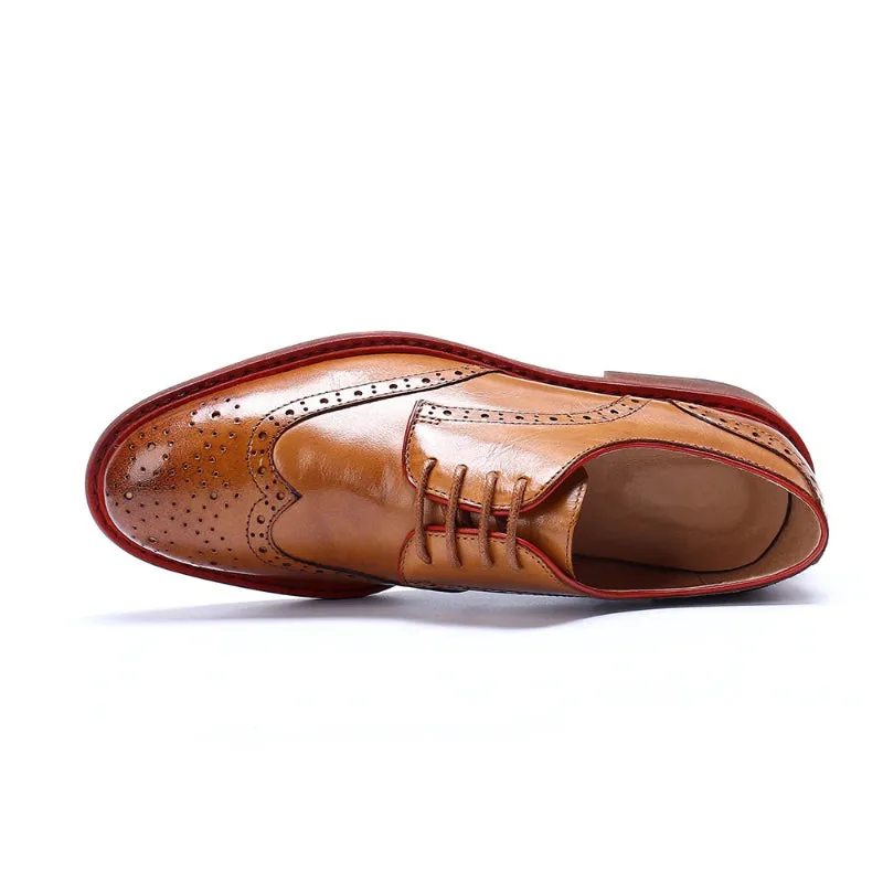 Vintage-Inspired Lace-up Vegan Leather Flat Oxford Shoes