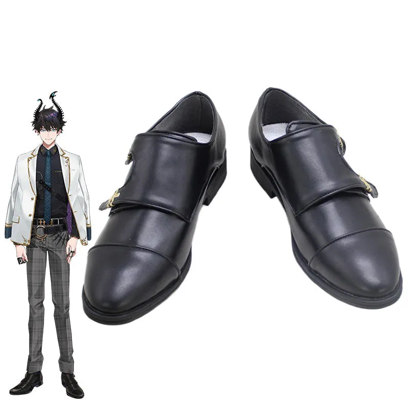 Virtual YouTuber Nijisanji ILUNA Ren Zotto Black Cosplay Shoes