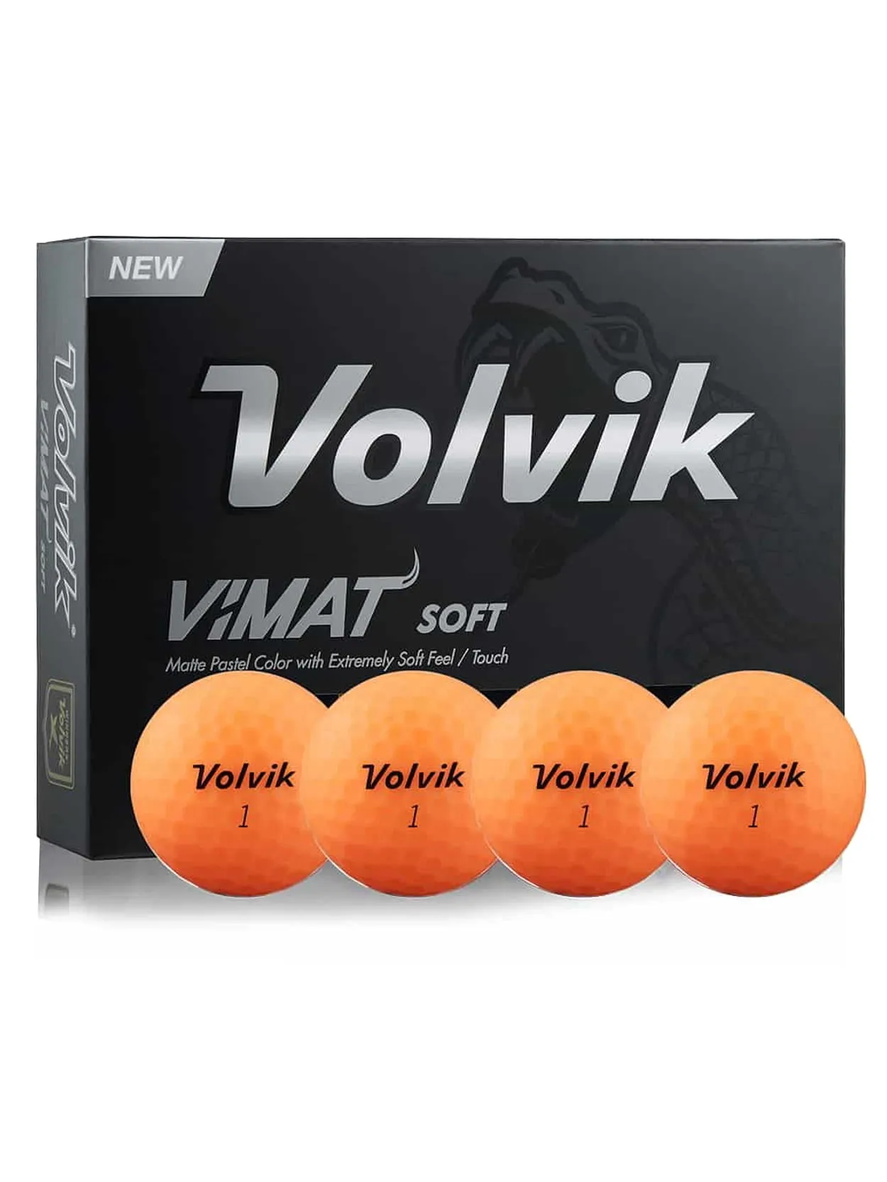 Volvik ViMat Soft Matte Pastel Golf Balls 12 (1 Dozen),  White -