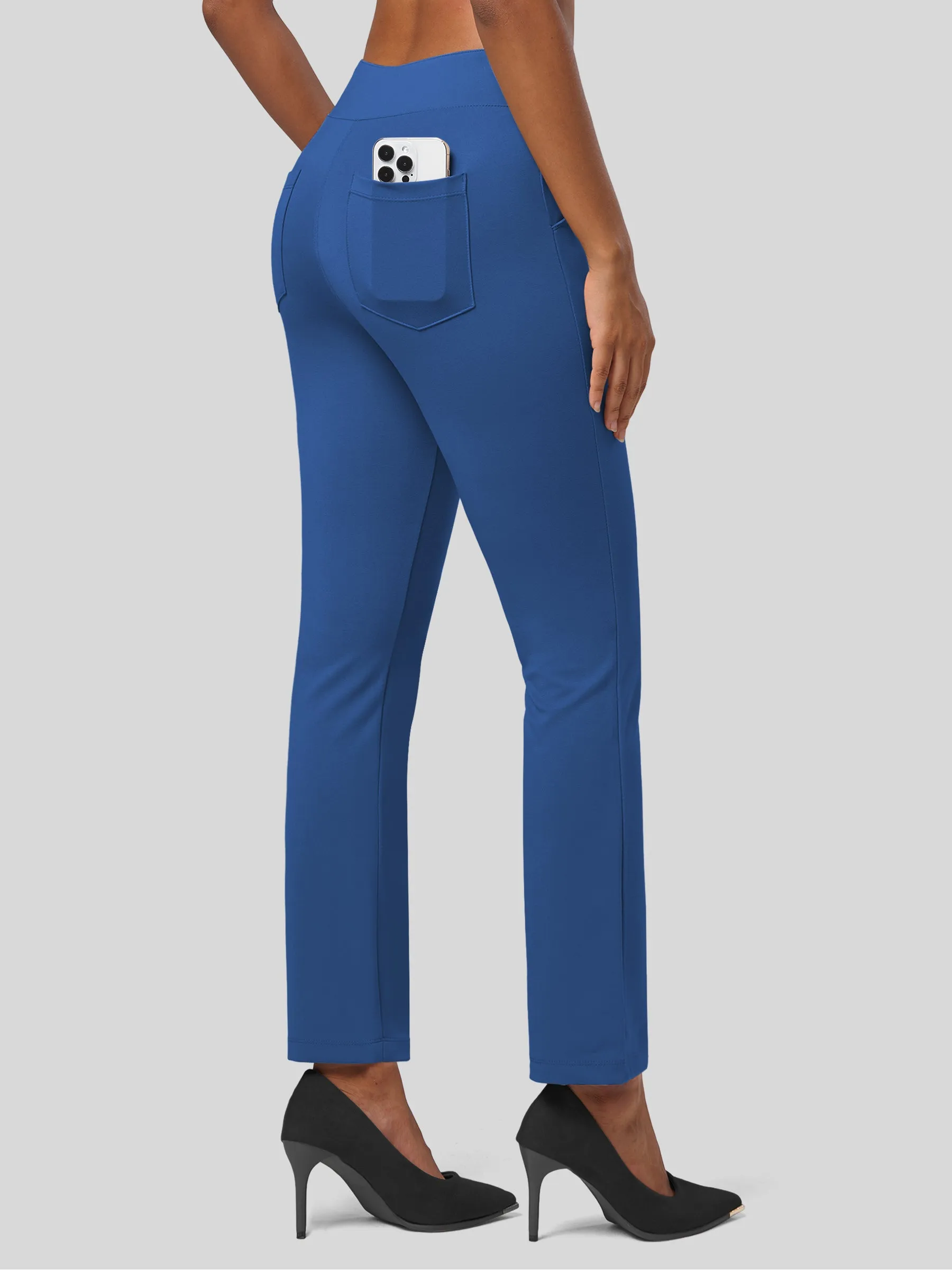 Women's Cropped Office Dress Pants 27 Inch