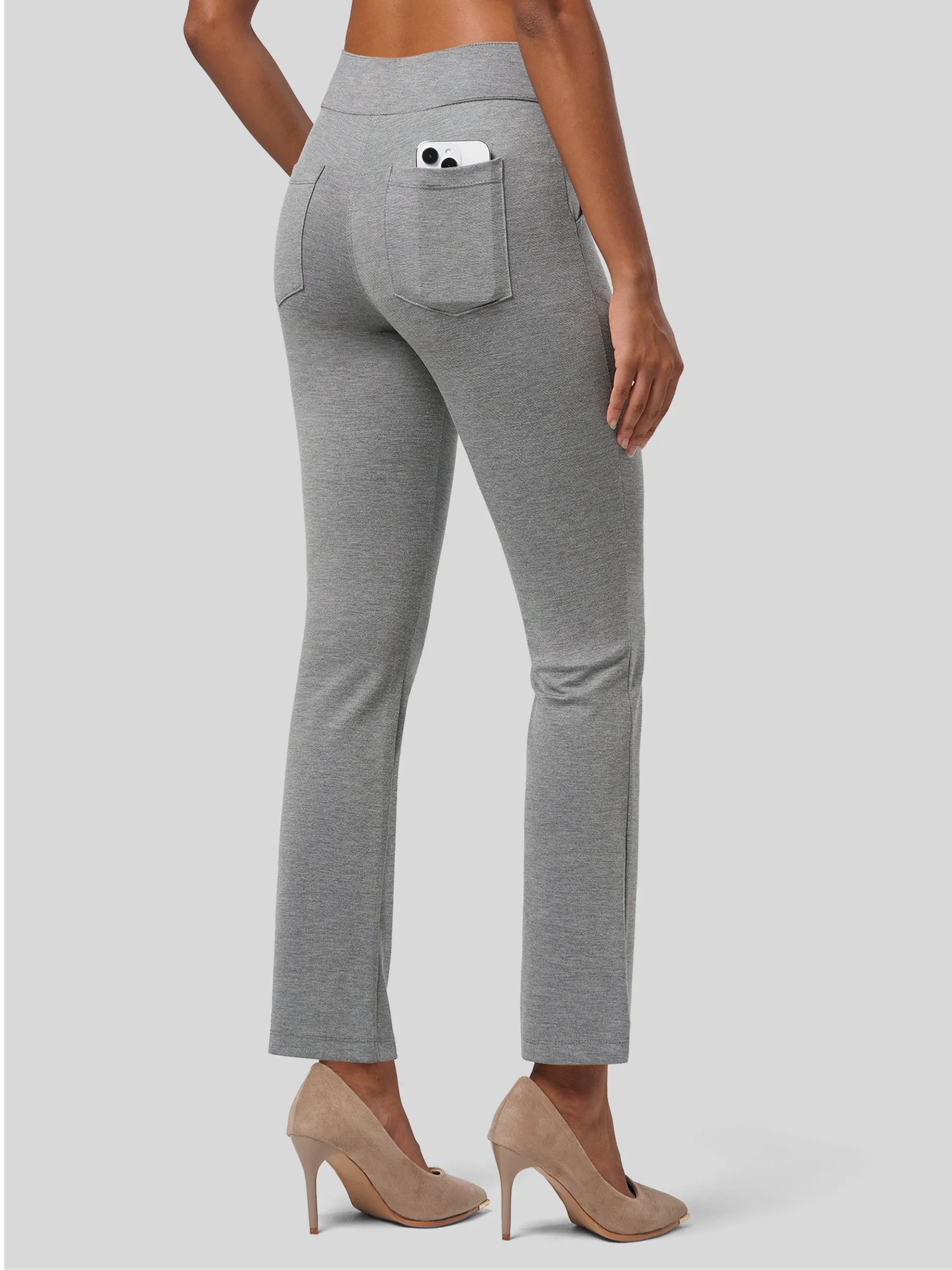 Women's Cropped Office Dress Pants 27 Inch