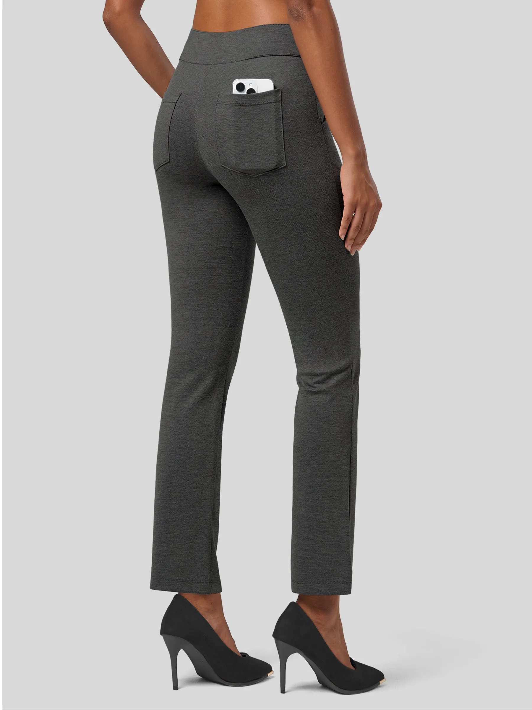 Women's Cropped Office Dress Pants 27 Inch