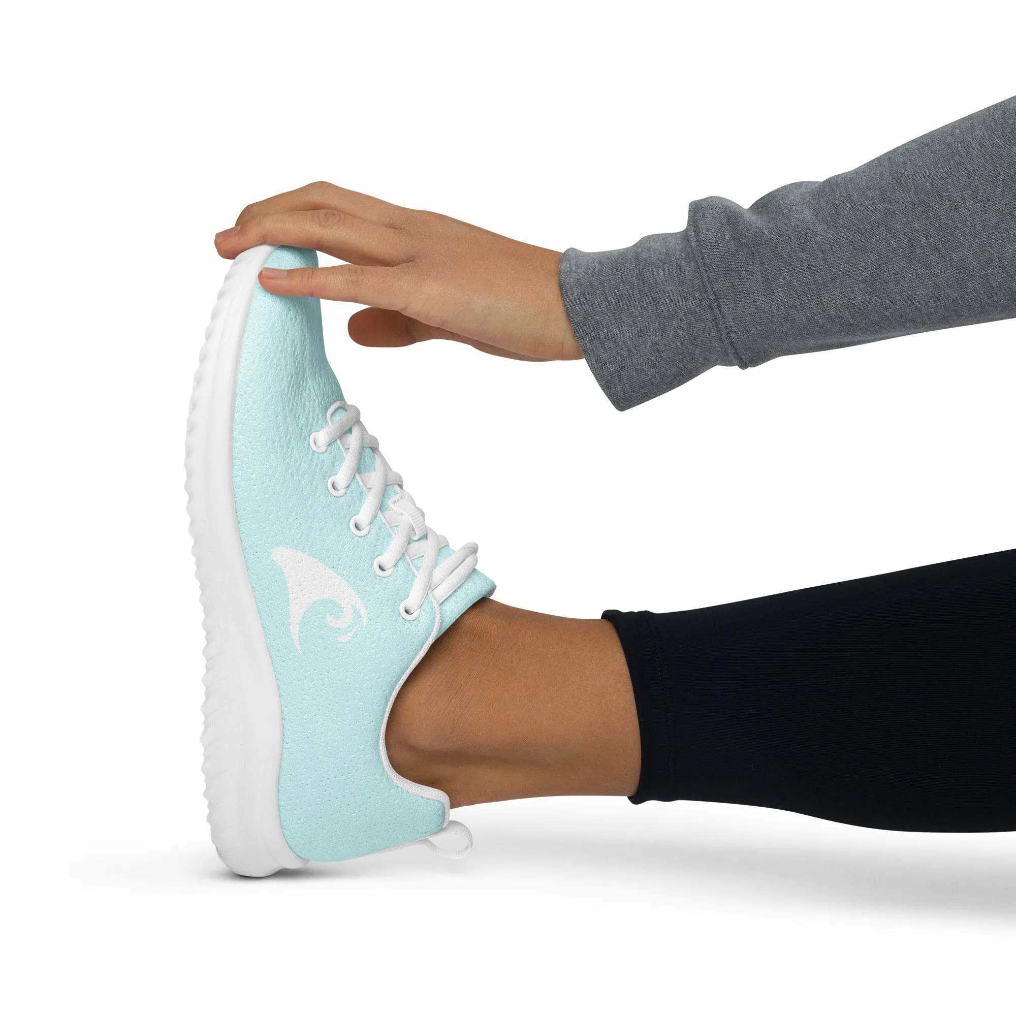 Women’s Light Cyan Athletic Shoes with Extremely Stoked Epic Wave Logo