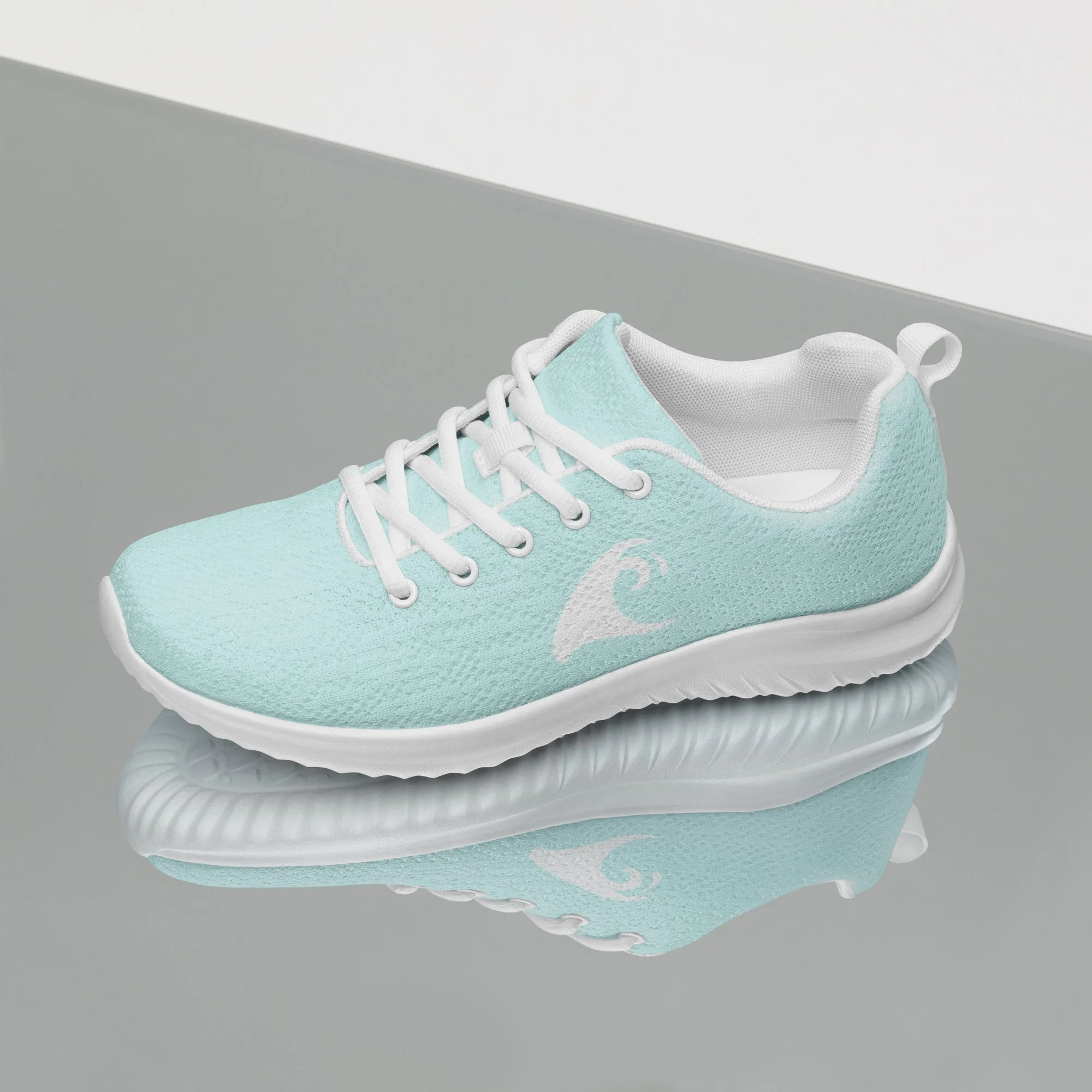 Women’s Light Cyan Athletic Shoes with Extremely Stoked Epic Wave Logo