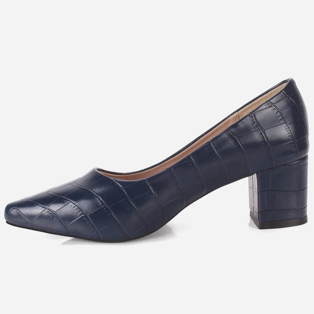 Women's "KIENNA" Textured Block Heel Courts