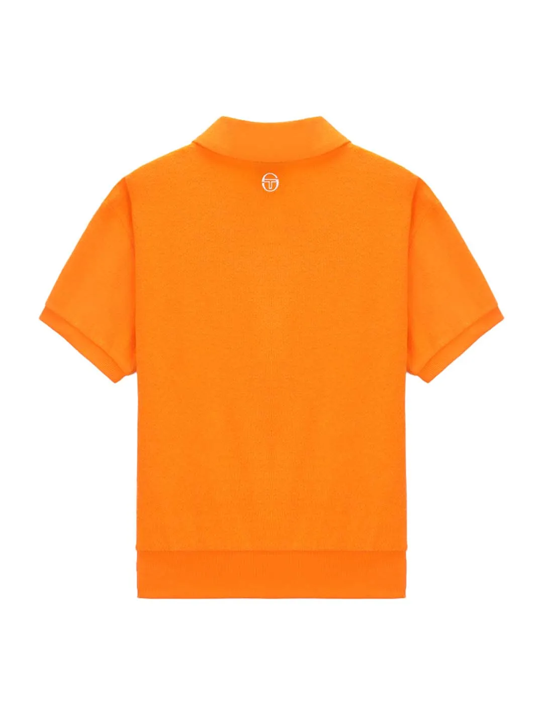 Women's Terry Polo Shirt- Orange