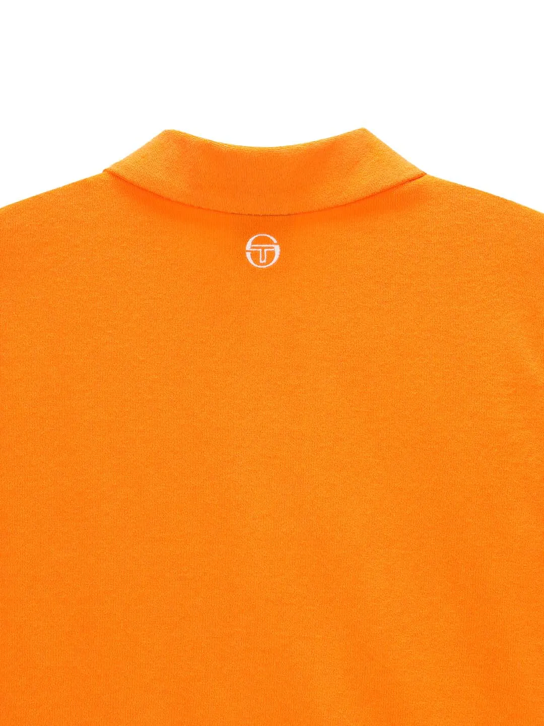 Women's Terry Polo Shirt- Orange