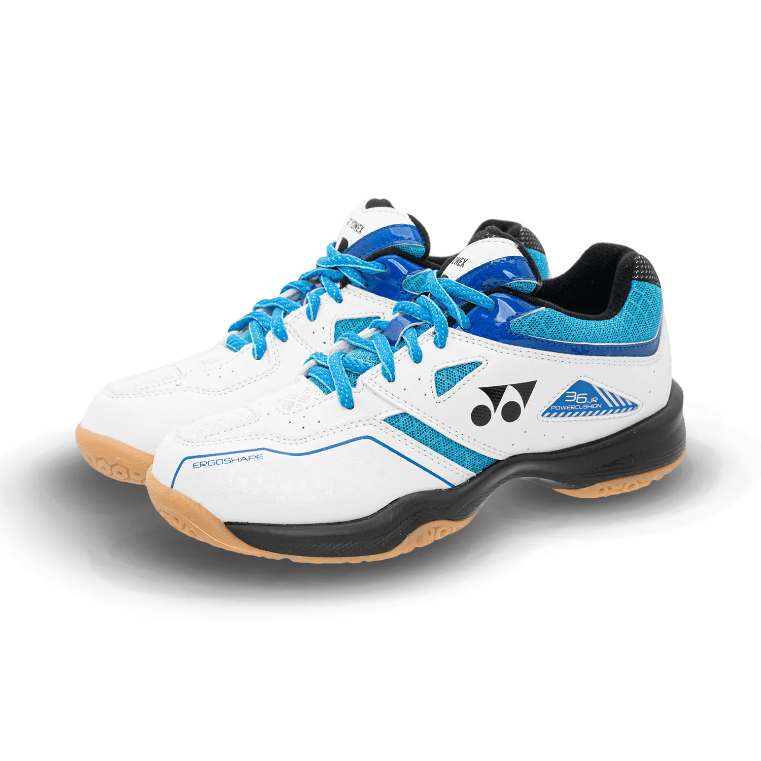 Yonex Power Cushion [SHB 36 White/Blue] Junior Court Shoes