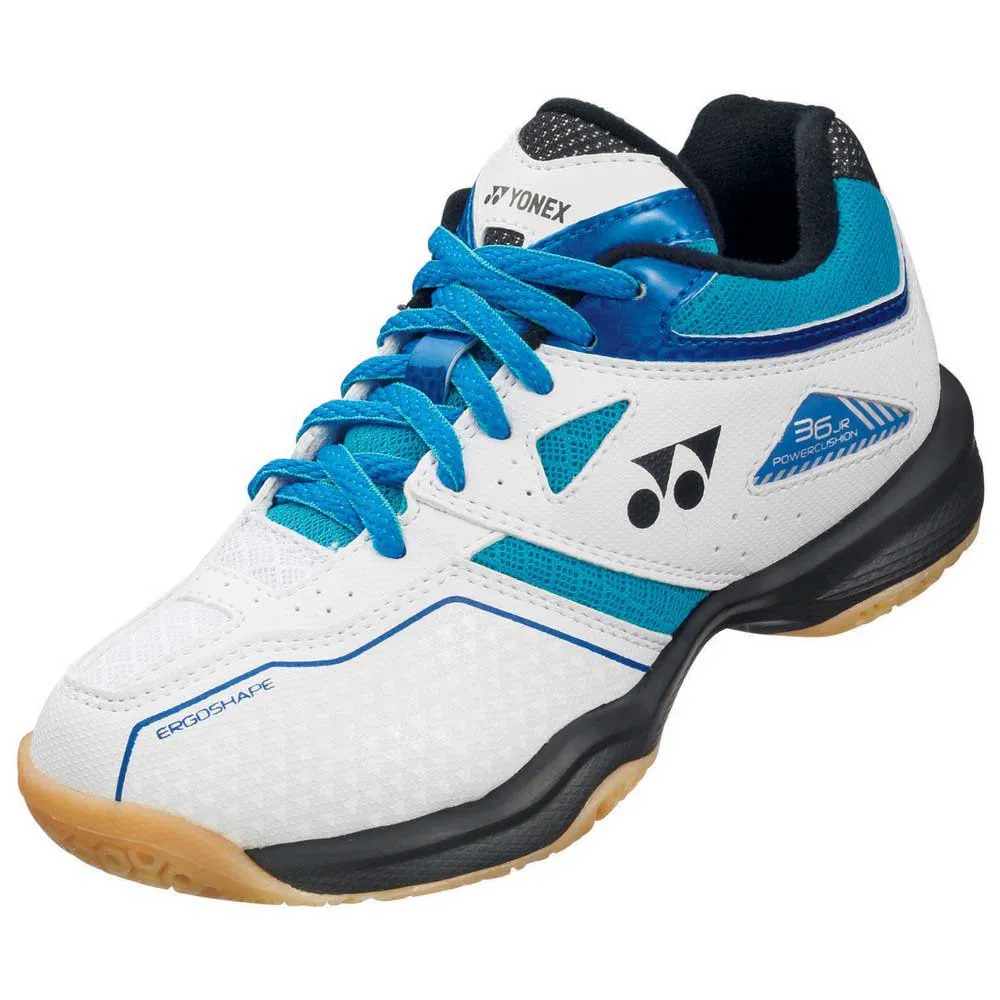 Yonex Power Cushion [SHB 36 White/Blue] Junior Court Shoes